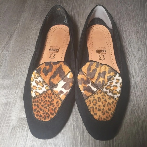 Shoes - Leopard Print Slide Loafers
